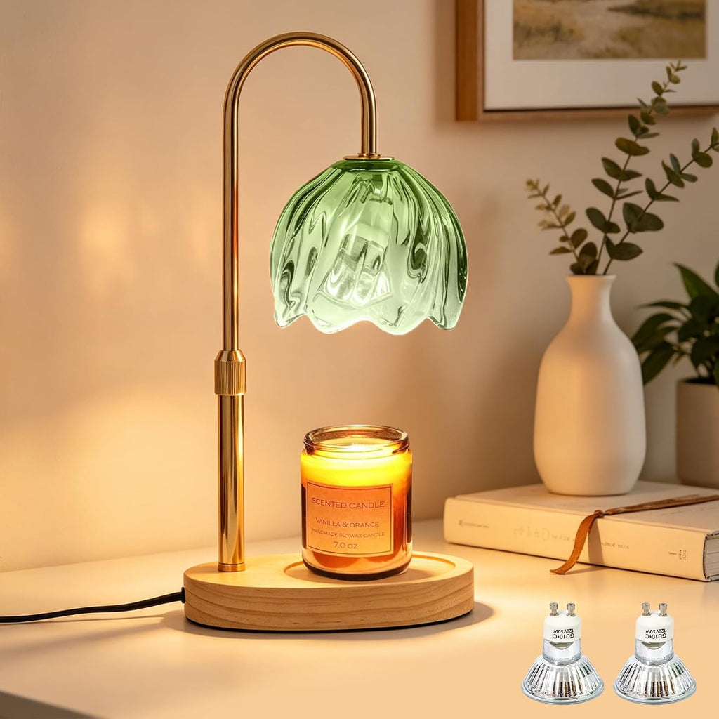 Flower Candle Warmer Lamp with Timer, Dimmable, Adjustable Height