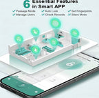 BioSecure Fingerprint Smart Door Lock | App Control & Backup Keys
