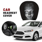 Car Headrest Covers Universal Elastic Fit Horror Theme Skull Design Funny Playful All Occasions Seat Protectors Car Accessories