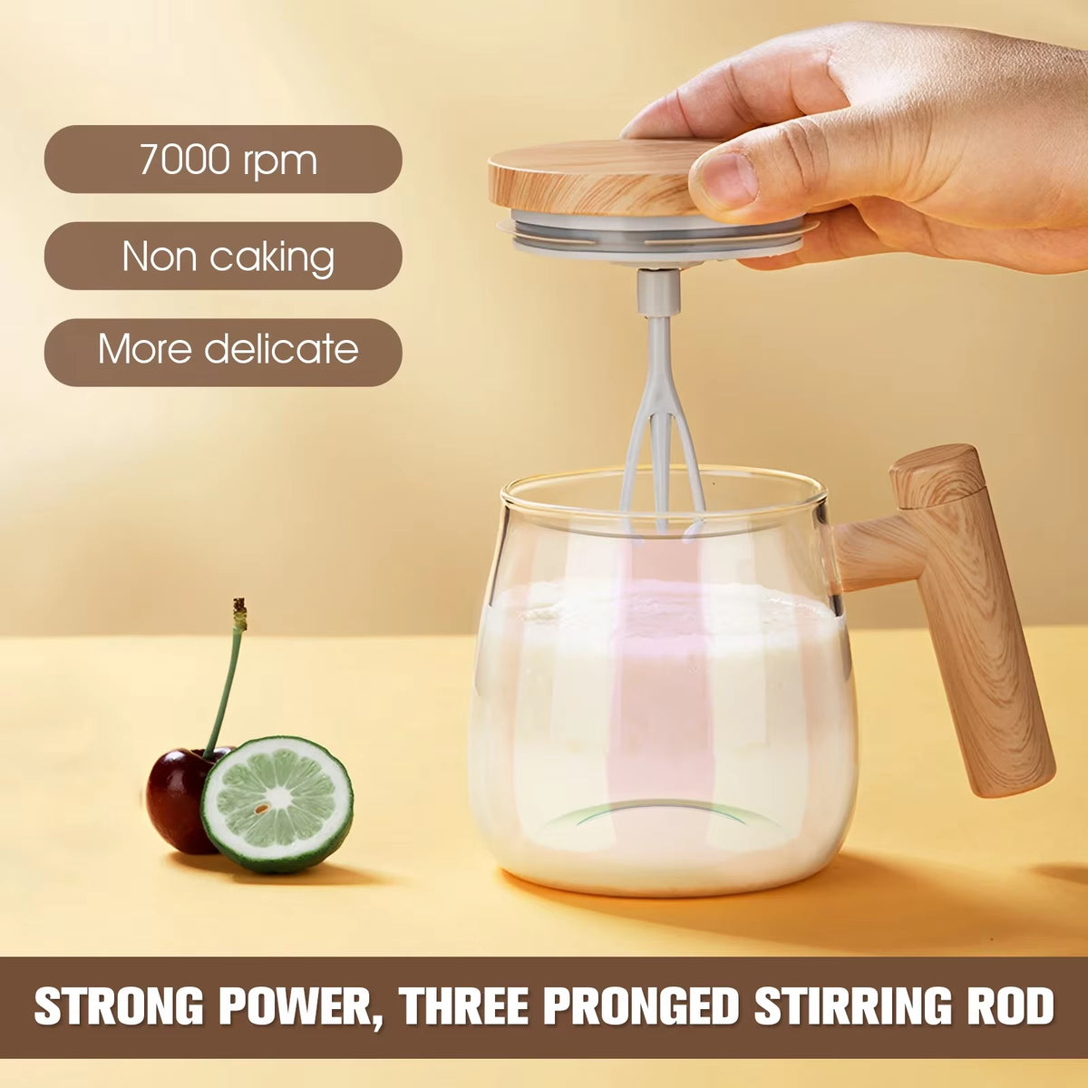 400ML Self Stirring Mug 7000RPM Electric High Speed Mixing Mug with Waterproof Automatic Mix Cup for Coffee Milk Protein Powder