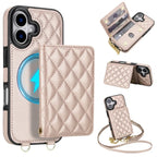 2 in 1 for Magsafe Magnetic Detachable Wallet Phone Case for  16 15 Pro Max Card Slot Holder Crossbody Lanyard Cover