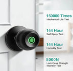 BioSecure Fingerprint Smart Door Lock | App Control & Backup Keys