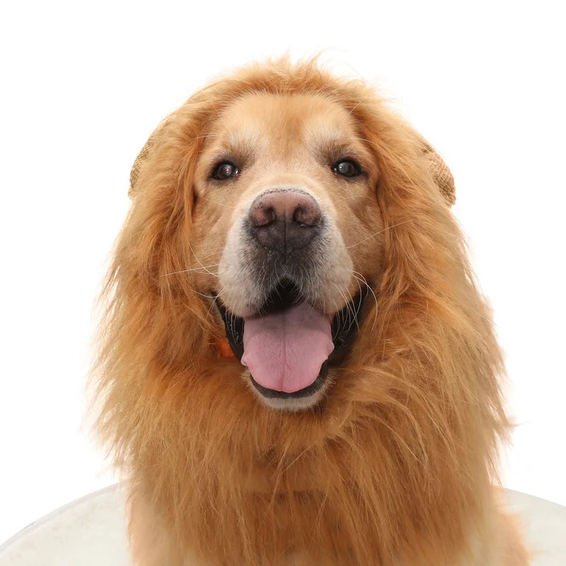 Halloween Accessories Pet Lion Head Wig Cosplay Dog Head Set Everyday Party Pet Supplies Creative Funny Dog Hair