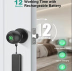 BioSecure Fingerprint Smart Door Lock | App Control & Backup Keys
