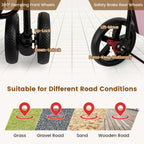 Double Pet Stroller with 2 Detachable Carriers | Foldable Frame