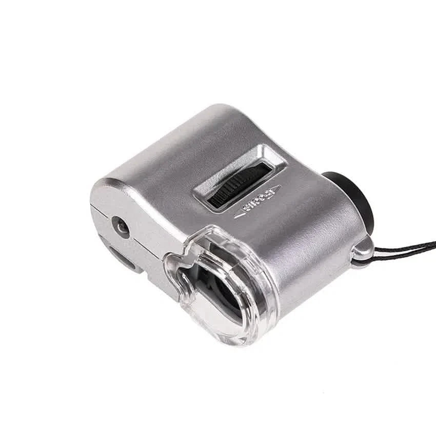60X Pocket Microscope | Handheld Magnifier with LED & UV Light