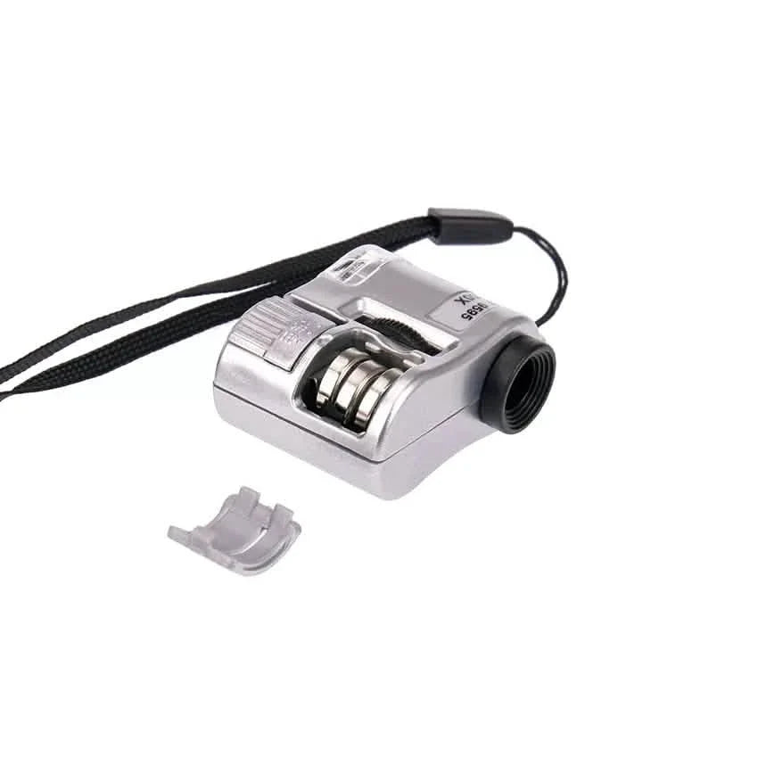 60X Pocket Microscope | Handheld Magnifier with LED & UV Light