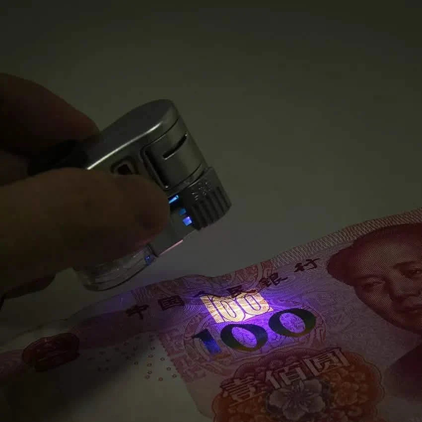 60X Pocket Microscope | Handheld Magnifier with LED & UV Light