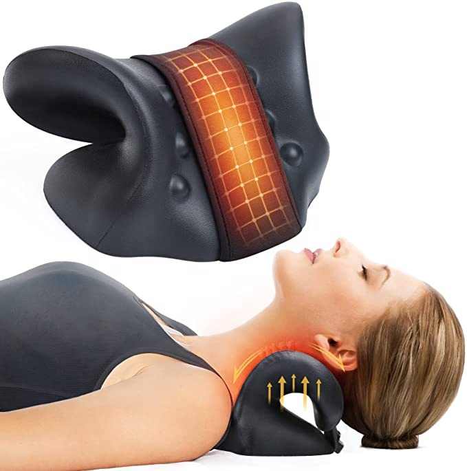 Heated Neck Support Pillow | Contoured U-Shaped Cushion