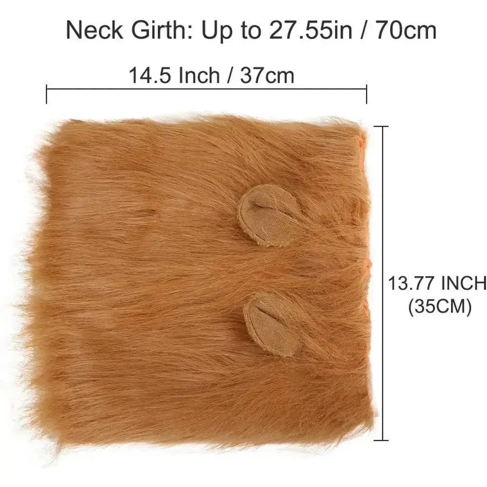 Halloween Accessories Pet Lion Head Wig Cosplay Dog Head Set Everyday Party Pet Supplies Creative Funny Dog Hair