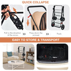Double Pet Stroller with 2 Detachable Carriers | Foldable Frame
