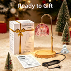 Flower Candle Warmer Lamp with Timer, Dimmable, Adjustable Height