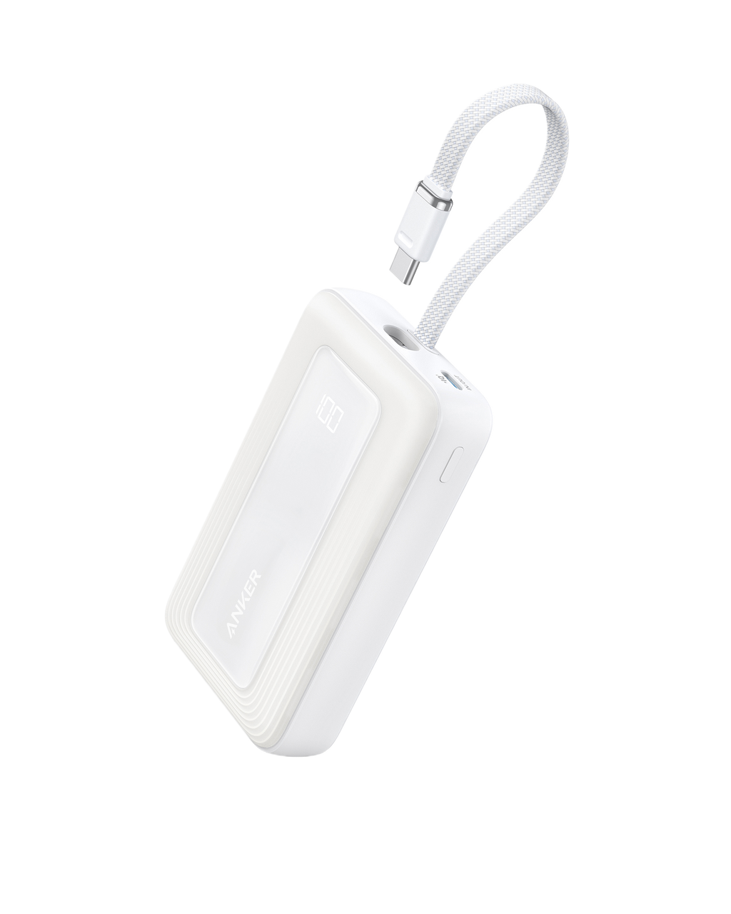 Anker Zolo Power Bank (10K, 30W) with a 5.4-inch (13.7 cm) built-in USB-C cable