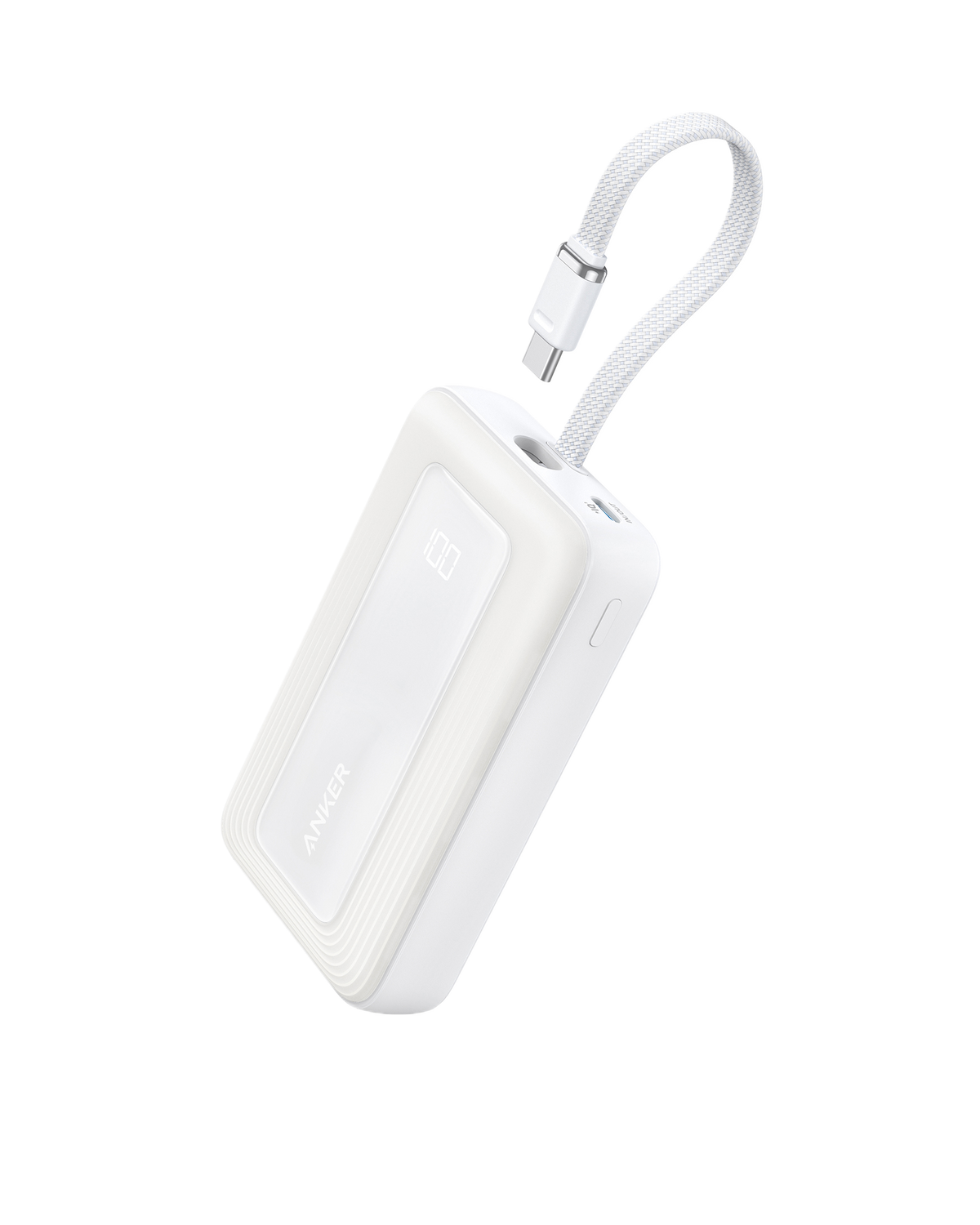 Anker Zolo Power Bank (10K, 30W) with a 5.4-inch (13.7 cm) built-in USB-C cable