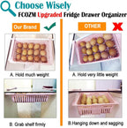 Plastic storage bins for refrigerator