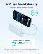Anker Zolo Power Bank (10K, 30W) with a 5.4-inch (13.7 cm) built-in USB-C cable