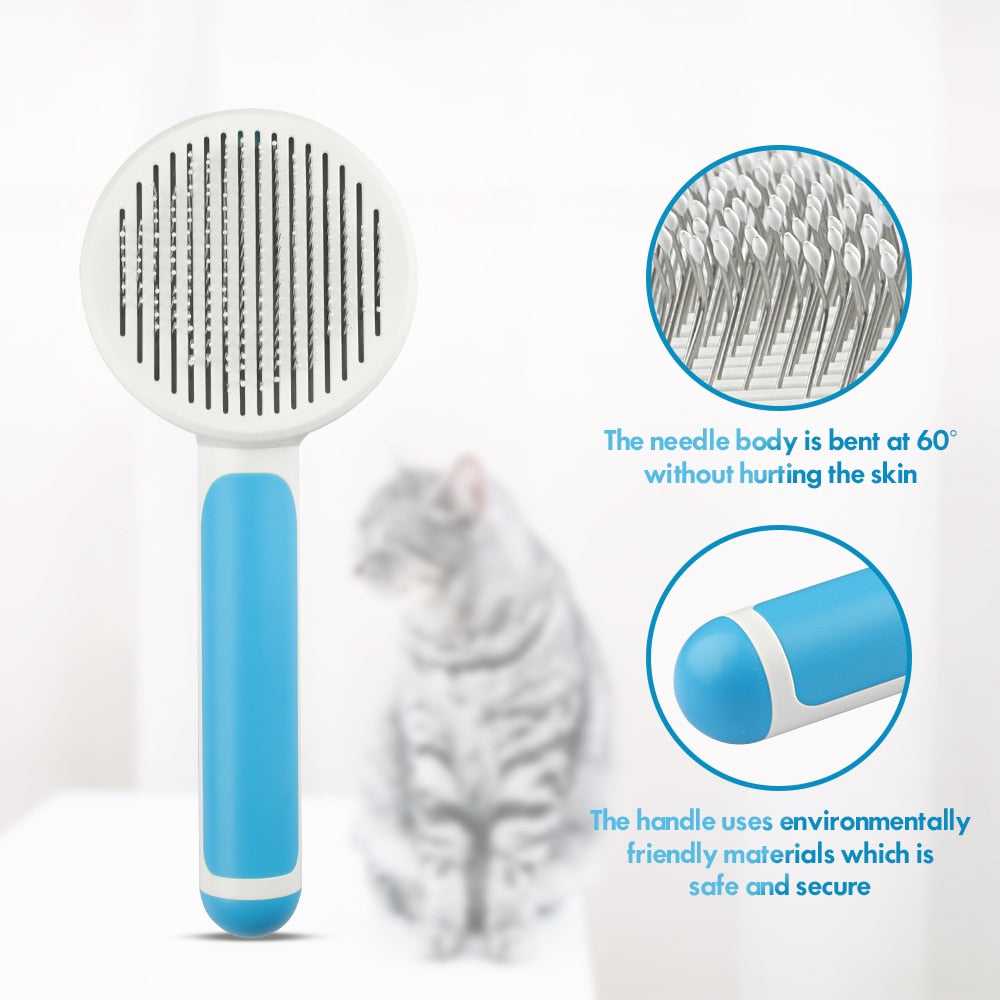 Dog Grooming with Gentle Deshedding Brush