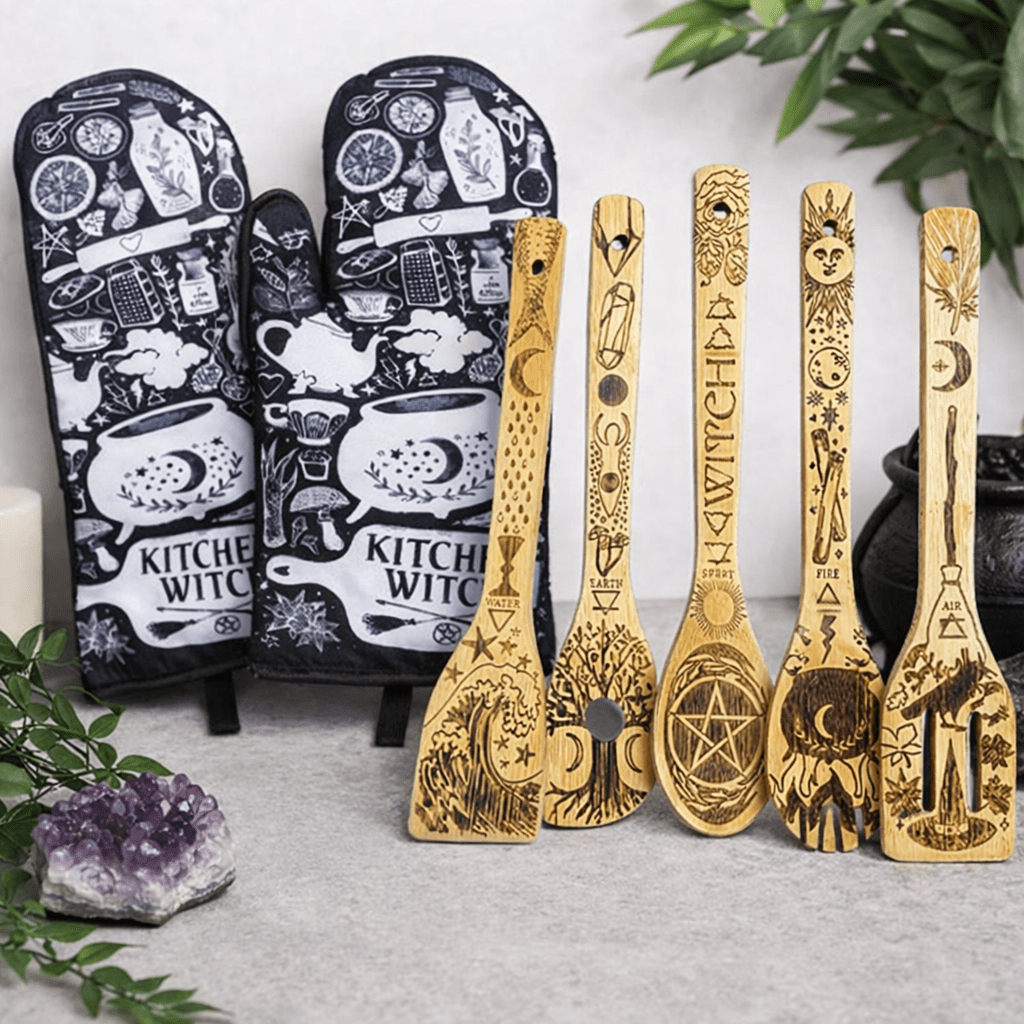 5-Piece Bamboo Kitchen Utensil Set | Five Elements by Spirit Nest