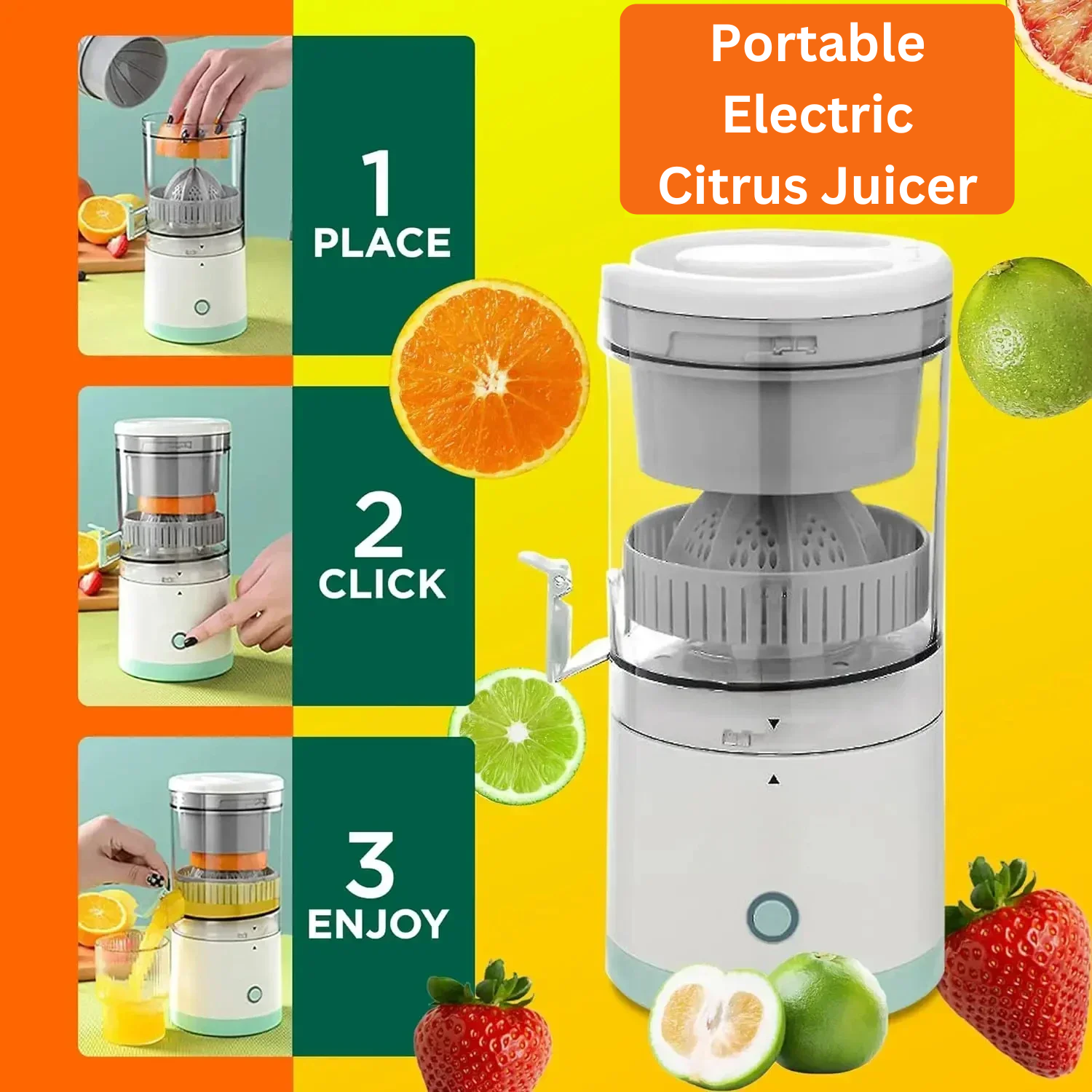 Enjoy Fresh Juice Effortlessly with this Portable Juicer