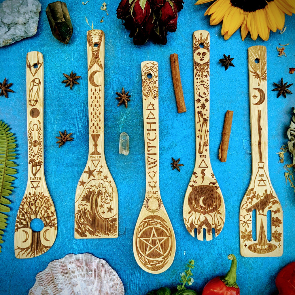 5-Piece Bamboo Kitchen Utensil Set | Five Elements by Spirit Nest