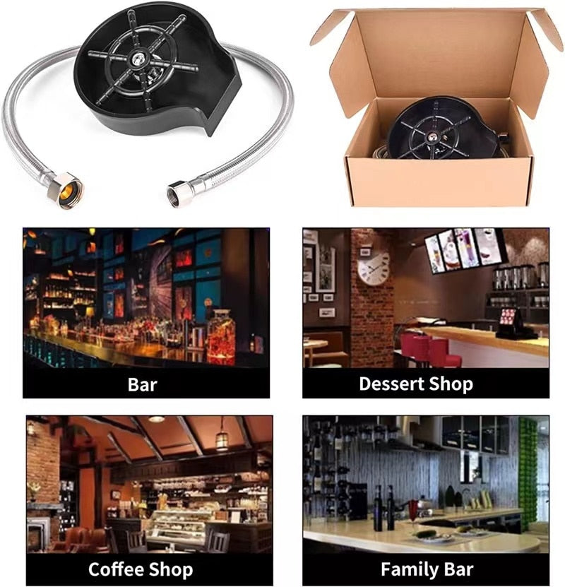 Glass rinser for dishes