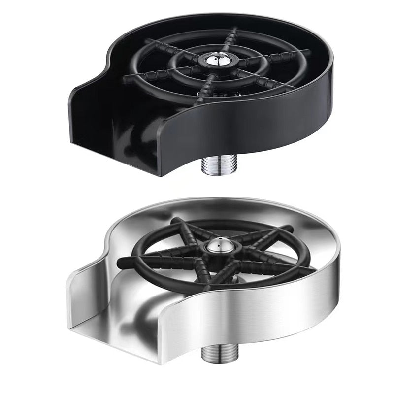 Glass rinser for kitchen sink