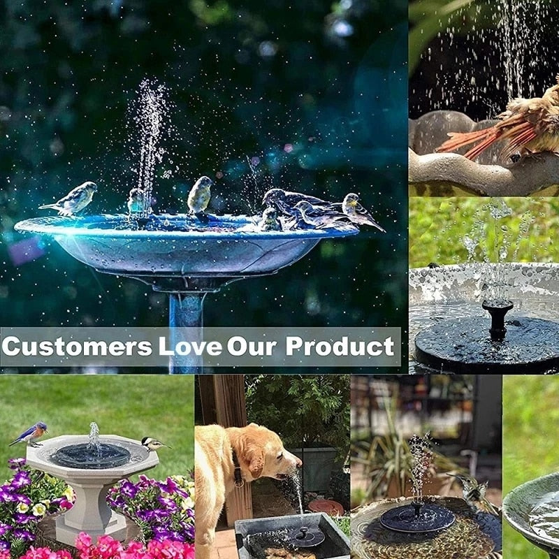 Solar garden decor fountain