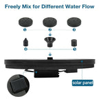 Solar garden pond fountain