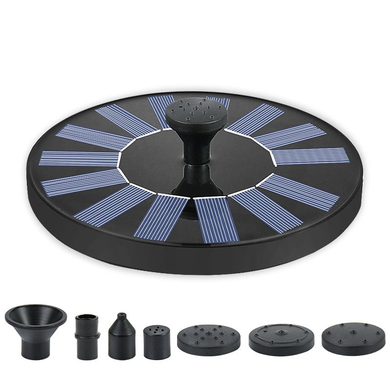 Ornamental solar garden fountain