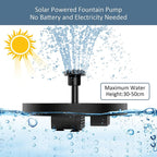 Solar birdbath water feature