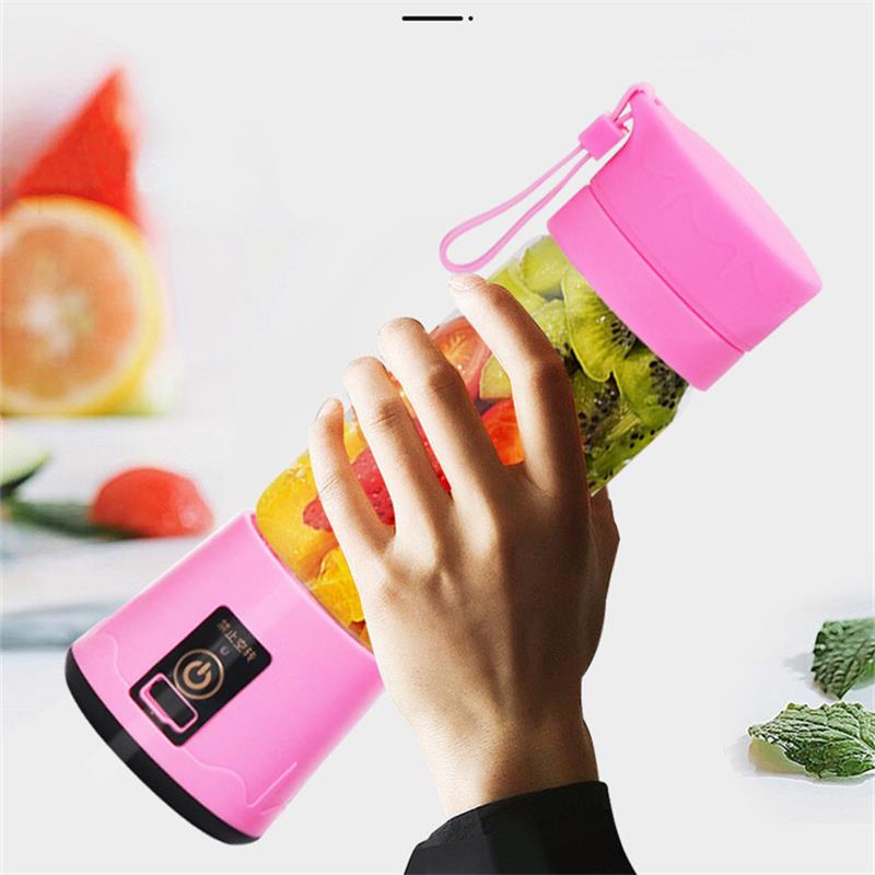 Pink portable blender
