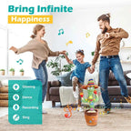 Talking Dancing Cactus Toy | Voice Repeat, Music & LED Lights