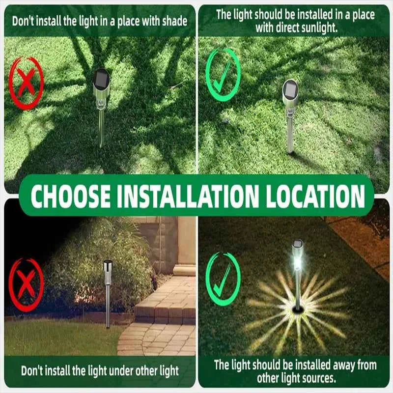 Solar Pathway Lights, 10-Pack | Outdoor Garden Stake Lanterns