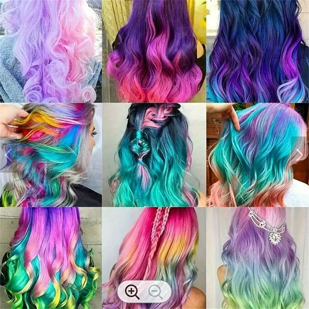 10 Colors Hair Chalk Comb,New Hair Dye Comb Temporary Hair Color Dye Washable,Temporary Hair Color Chalk Sticks for Parties