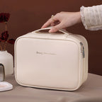 Travel Makeup Bag with Handle | PU Cosmetic & Toiletry Organizer