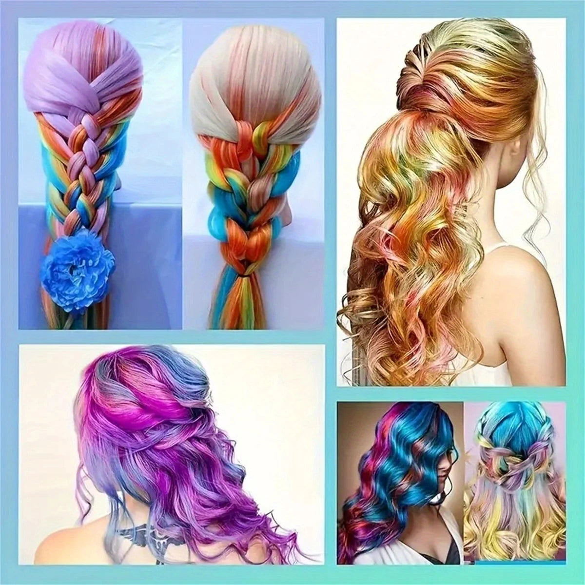 10 Colors Hair Chalk Comb,New Hair Dye Comb Temporary Hair Color Dye Washable,Temporary Hair Color Chalk Sticks for Parties