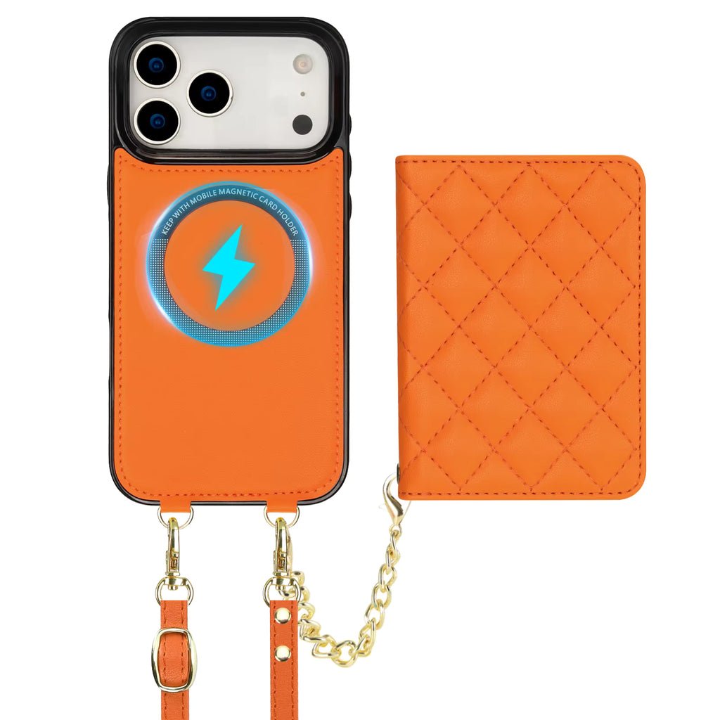 2-in-1 MagSafe Detachable Wallet Phone Case Crossbody for iPhone 17/16/15/14