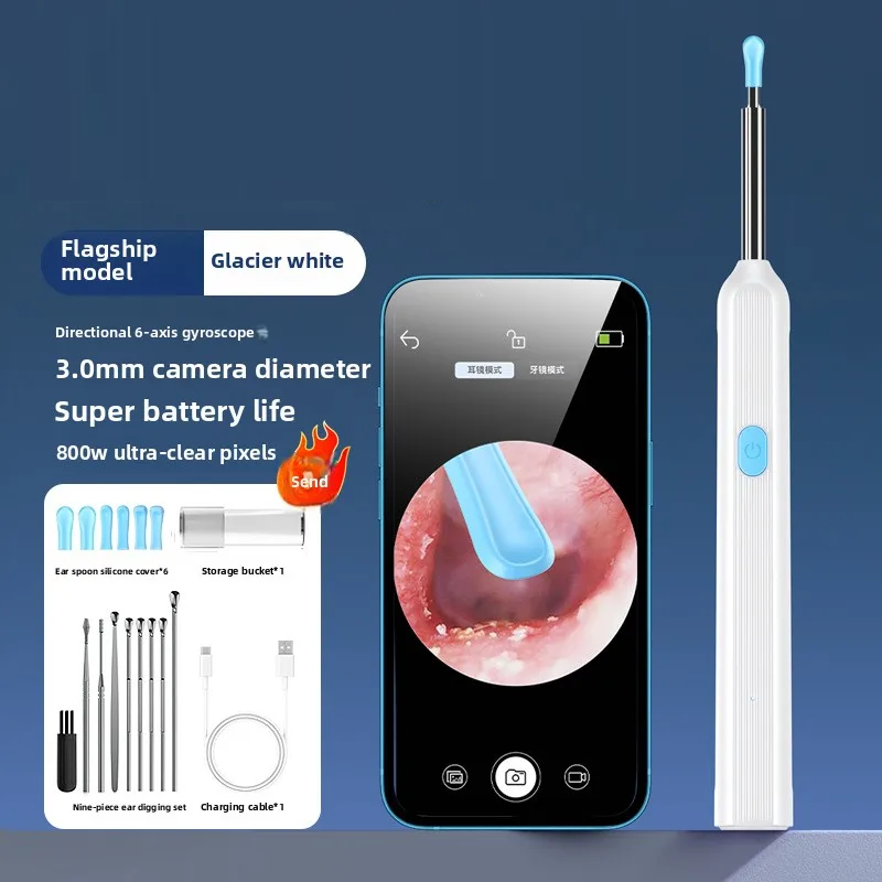 Illuminated Ear Cleaning Kit – Reusable Home Earwax Remover Tool with LED Light, Safe-Tip Scoop & Case for Gentle Ear Care