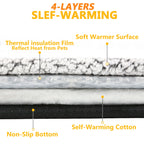 Self-Warming Pet Mat for Cats & Dogs | Washable Thermal Cushion