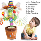 Talking Dancing Cactus Toy | Voice Repeat, Music & LED Lights
