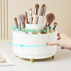 360° Rotating Makeup Organizer with 5 Compartments