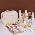 Travel Makeup Bag with Handle | PU Cosmetic & Toiletry Organizer