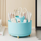 360° Rotating Makeup Organizer with 5 Compartments