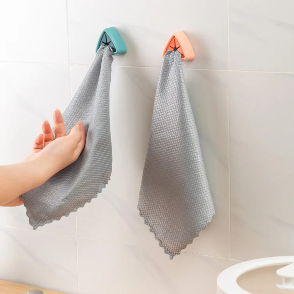Punch Free Towel Plug Holder Bathroom Organizer