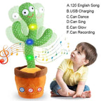 Talking Dancing Cactus Toy | Voice Repeat, Music & LED Lights