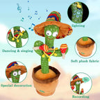 Talking Dancing Cactus Toy | Voice Repeat, Music & LED Lights