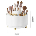 360° Rotating Makeup Organizer with 5 Compartments