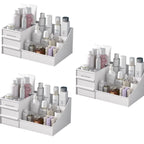 White Makeup Organizer with Drawers & Skincare Storage