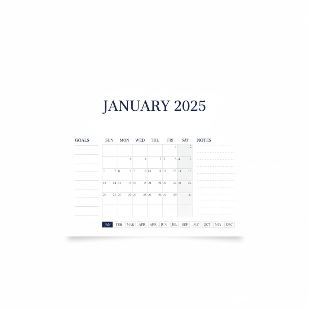 Monthly Planner PDF - Digital Download