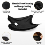 Waterproof polyester taffeta material on beard grooming apron